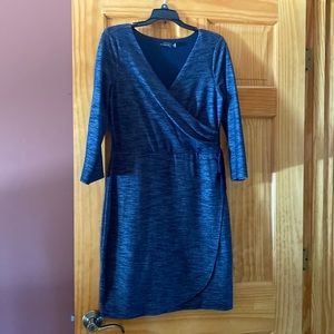 The Limited, navy blue, 3/4 sleeves with side tie.